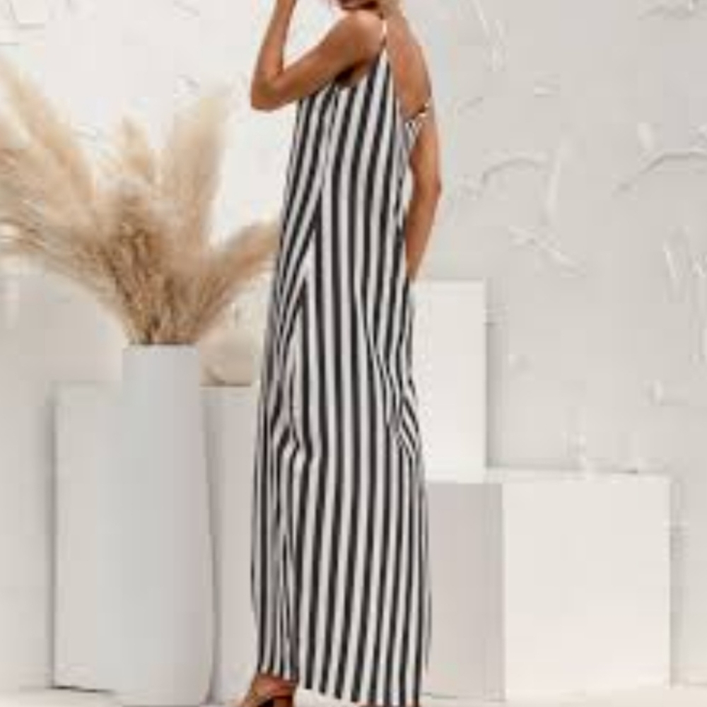 ANDREA MISSY STRIPED TANK MAXI dress